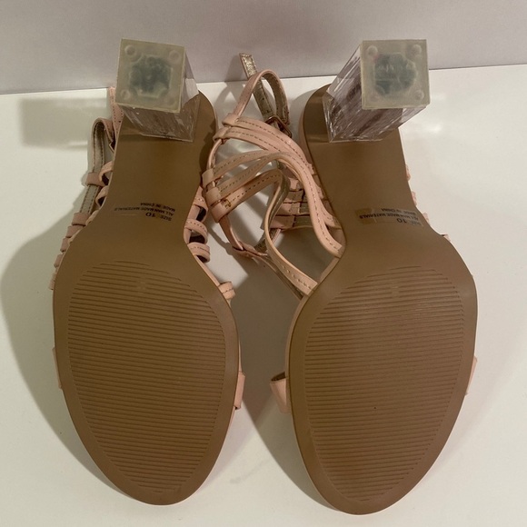 Qupid Women's 10 Pink Strappy Heels - Picture 6 of 8